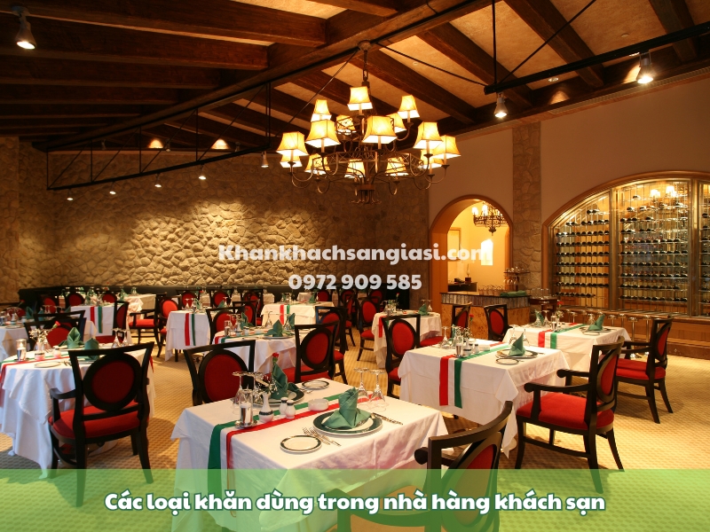 cac loai khan dung trong nha hang khach san