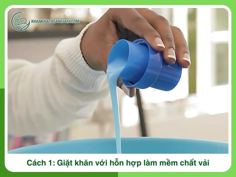 Cach 1 Giat khan voi hon hop lam mem chat vai