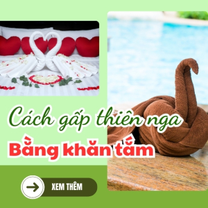 Cách gấp thiên nga bằng khăn tắm