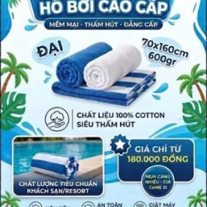 KHĂN TẮM HỒ BƠI ĐẠI 70*160*600gr
